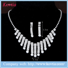 Nickel free crystal jewelry set Nigerian fashion party accessories jewelry set for ladies